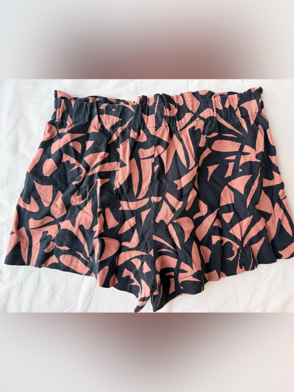 A New Day Tropical Print Ruffle Hem Pull-On Shorts XL
